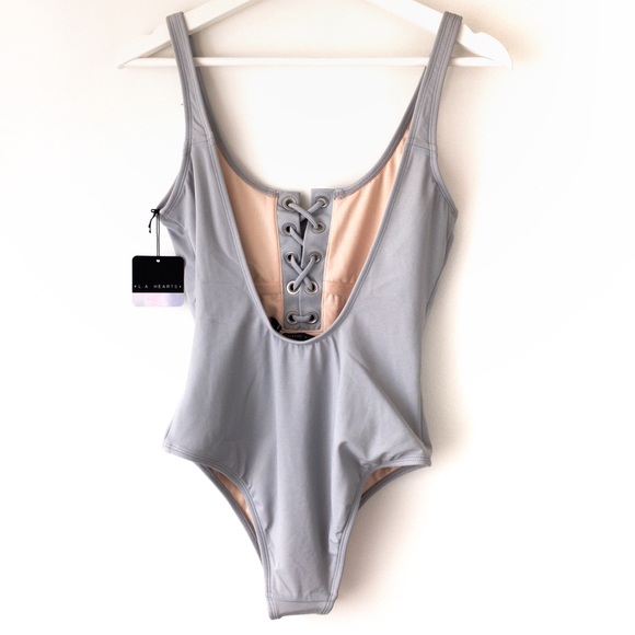 L. A. Hearts • Lace-up Swimsuit - Picture 3 of 5